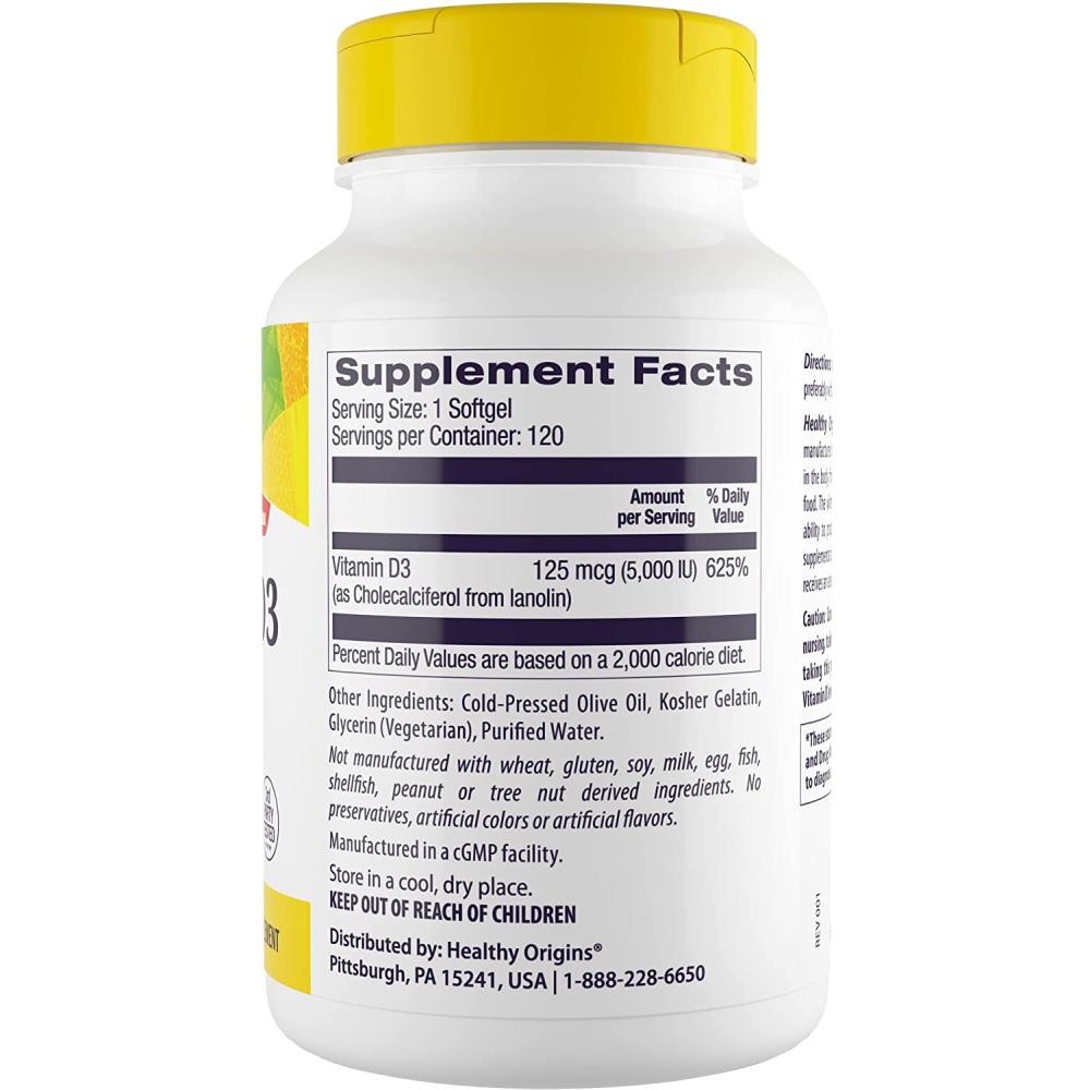Healthy Origins Vitamin D3 5000 IU