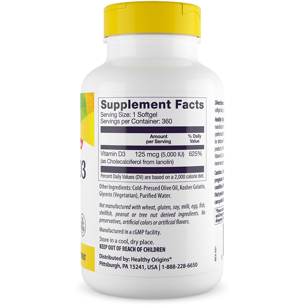 Healthy Origins Vitamin D3 5000 IU