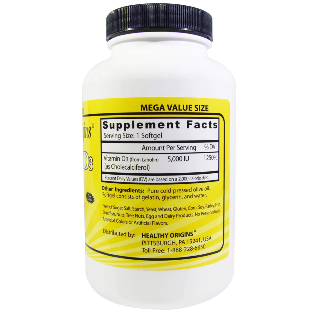 Healthy Origins Vitamin D3 5000 IU