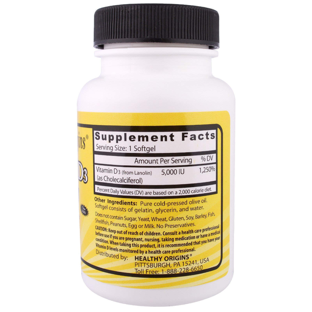 Healthy Origins Vitamin D3 5000 IU