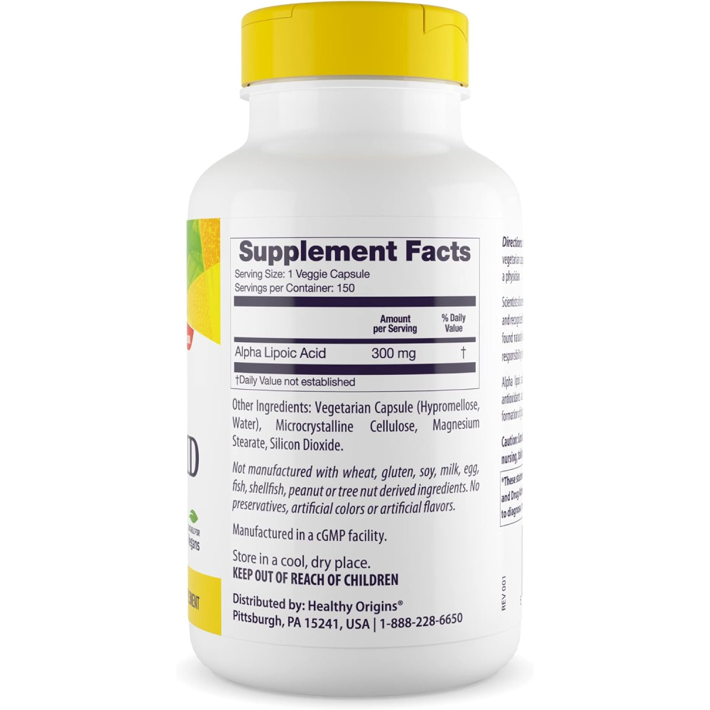 Healthy Origins Alpha Lipoic Acid 300 mg