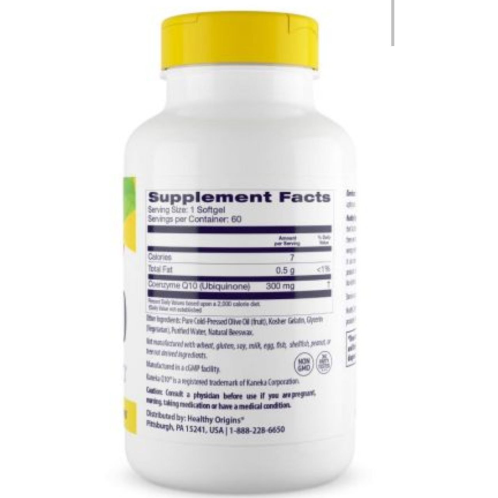 Healthy Origins CoQ10 (Kaneka Q10) 300 mg