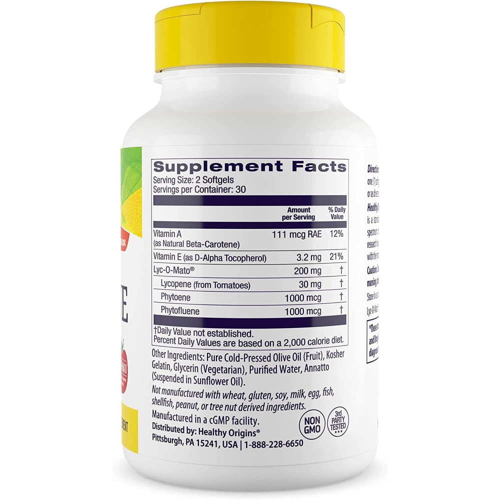 Healthy Origins Natural Lycopene 15 mg