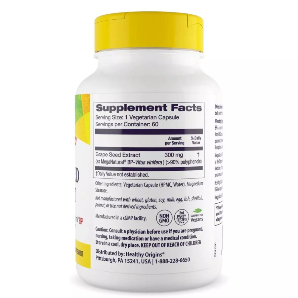 Healthy Origins MegaNatural-BP Grape Seed Extract 300 mg