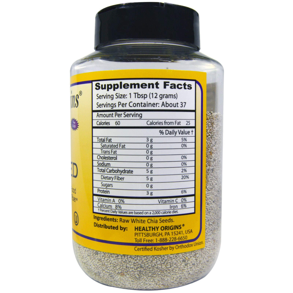 Healthy Origins 100% Natural White Chia Seed