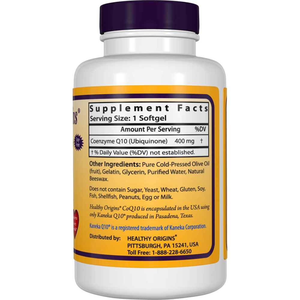 Healthy Origins CoQ10 (Kaneka Q10) 400 mg