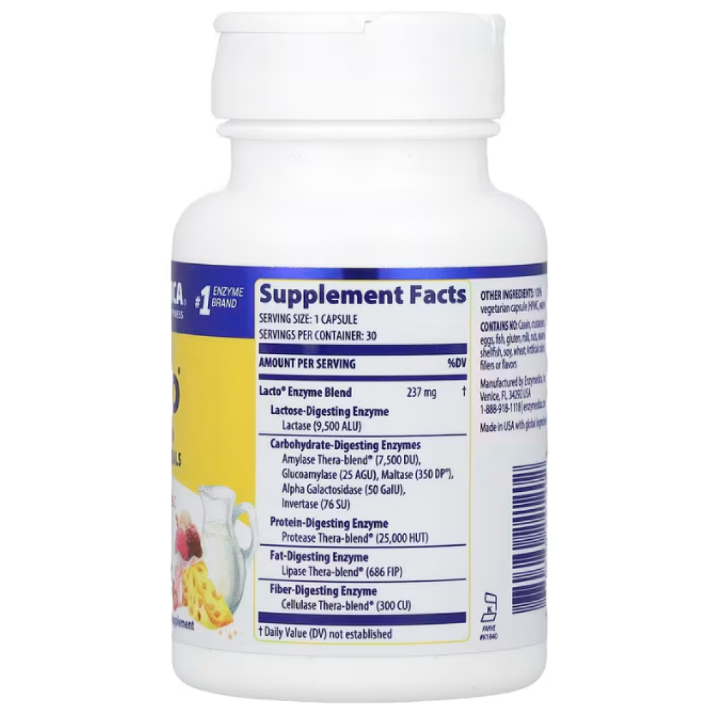 Enzymedica Lacto Most Advanced Dairy Digestion Formula