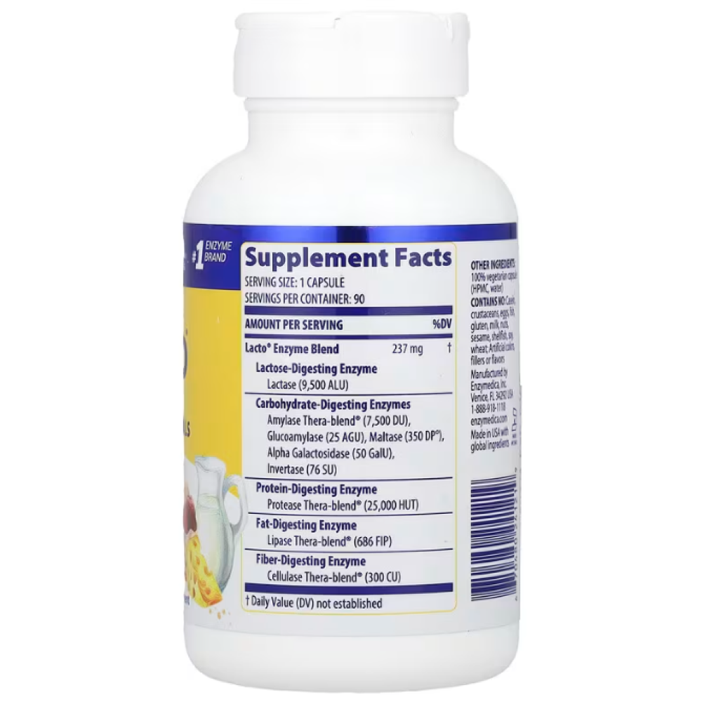 Enzymedica Lacto Most Advanced Dairy Digestion Formula