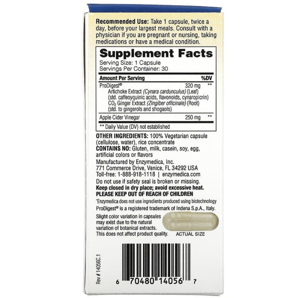 Enzymedica Gut Motility Digestive Transport Support