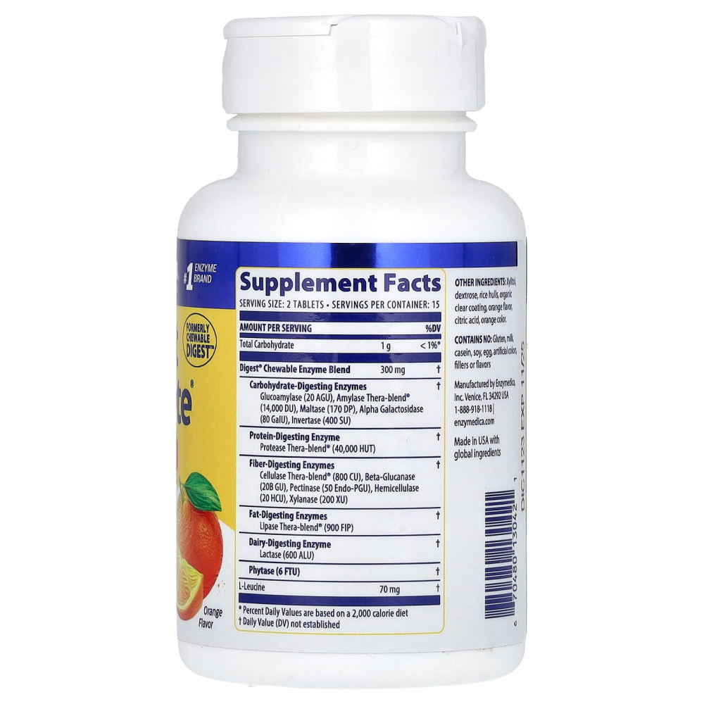 Enzymedica Digest Complete Digestion Formula Orange Flavor