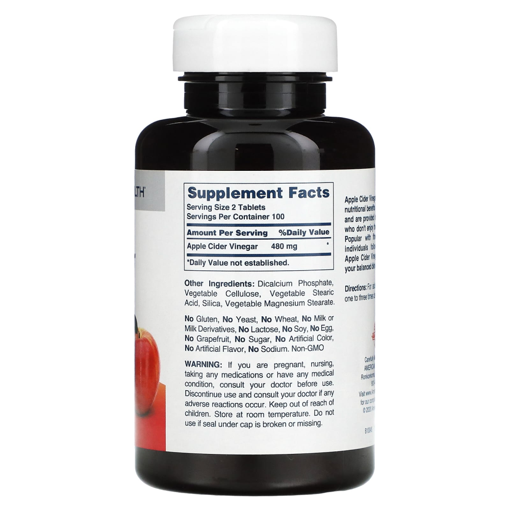 American Health Apple Cider Vinegar 480 mg
