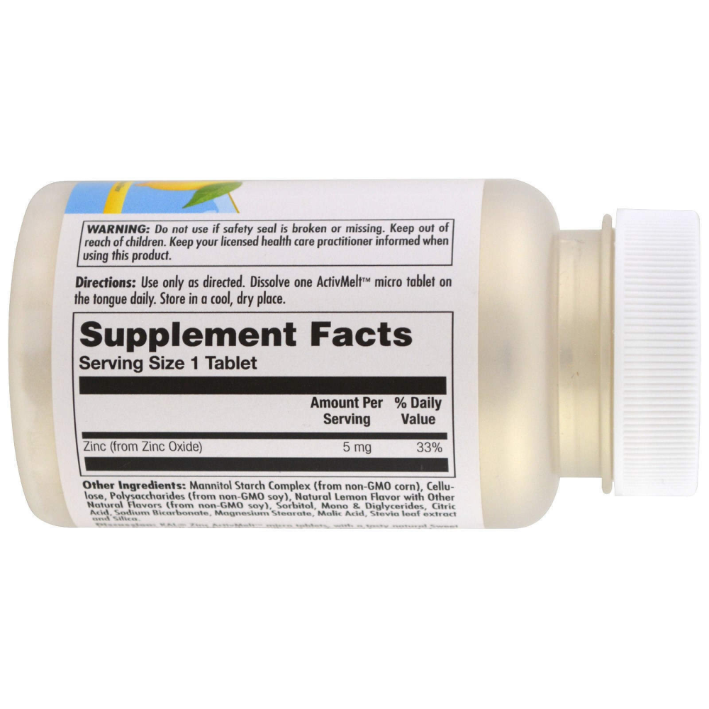 KAL Zinc Sweet Lemon 5 mg