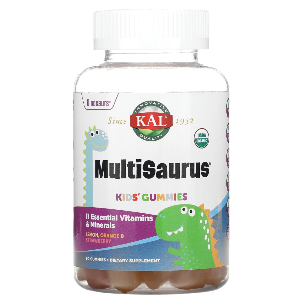 KAL Kids Multisaurus Gummies Lemon Orange & Strawberry