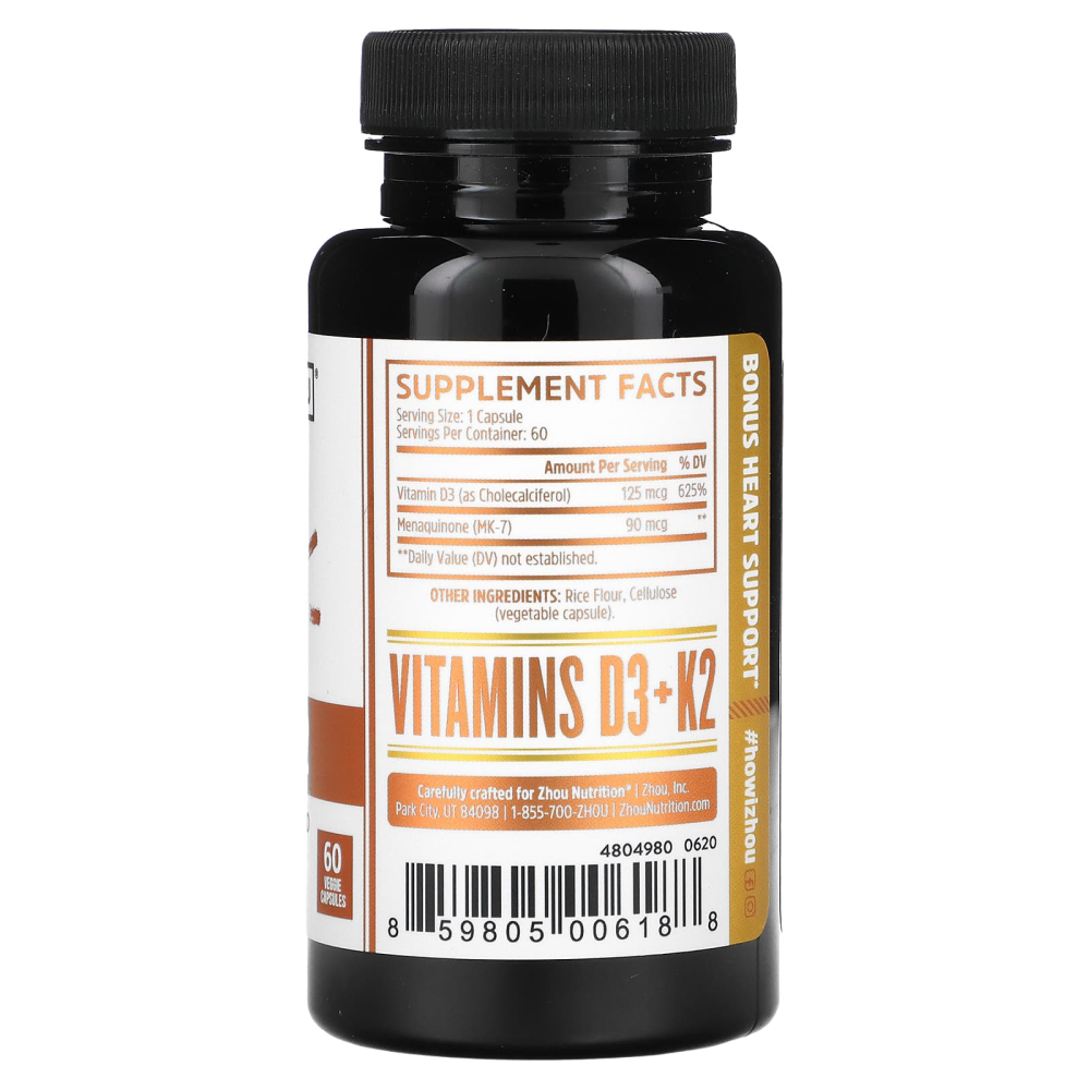 Zhou Nutrition K2 + D3 2-In-1 Support