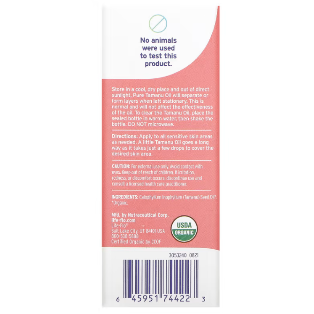 Lifeflo Organic Pure Tamanu Oil