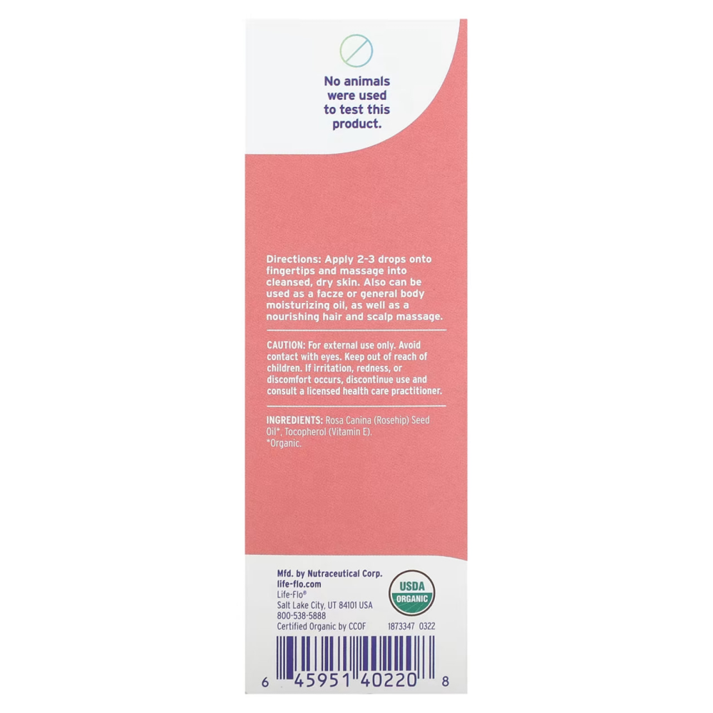 Lifeflo Organic Pure Rosehip Seed Oil