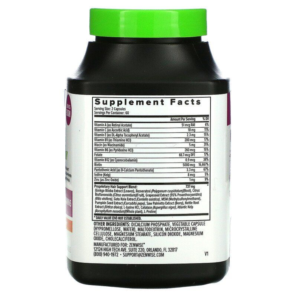 Zenwise Health Hair Growth Vitamins