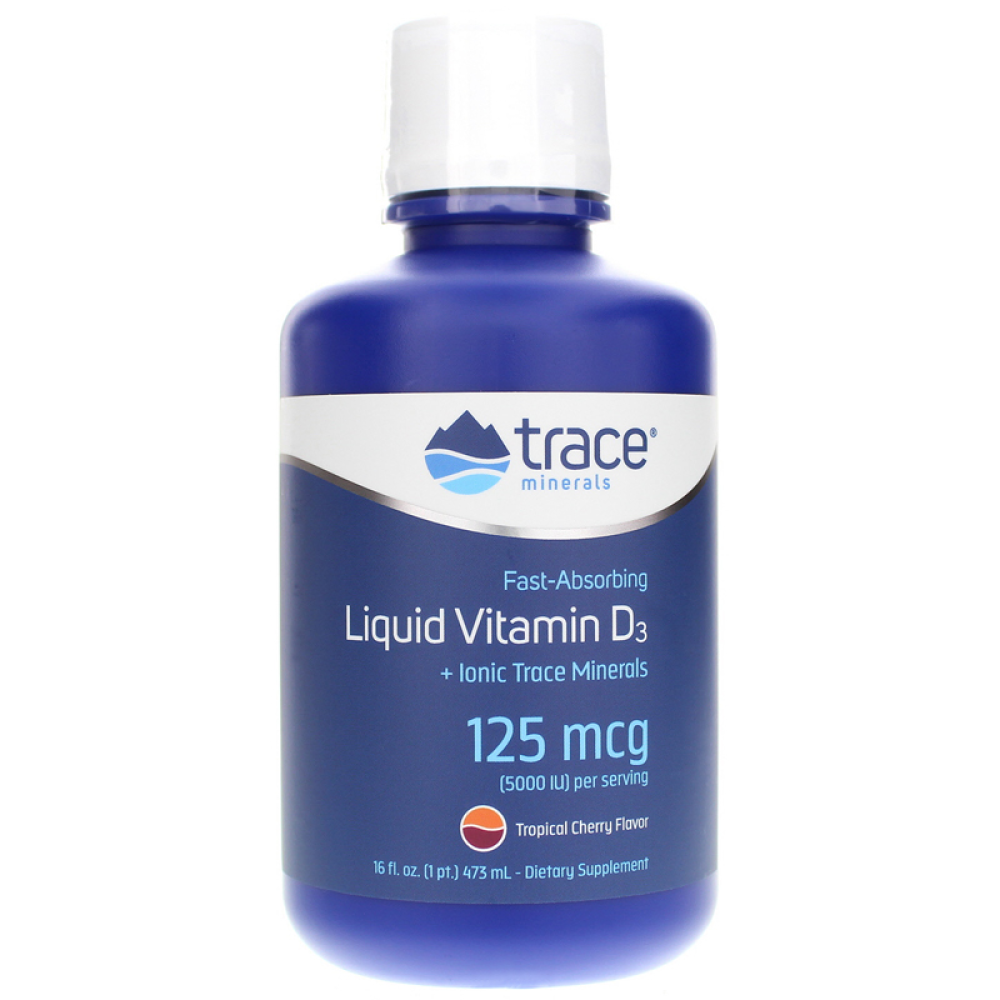 Trace Minerals Research Liquid Vitamin D3 Tropical Cherry 5000 I