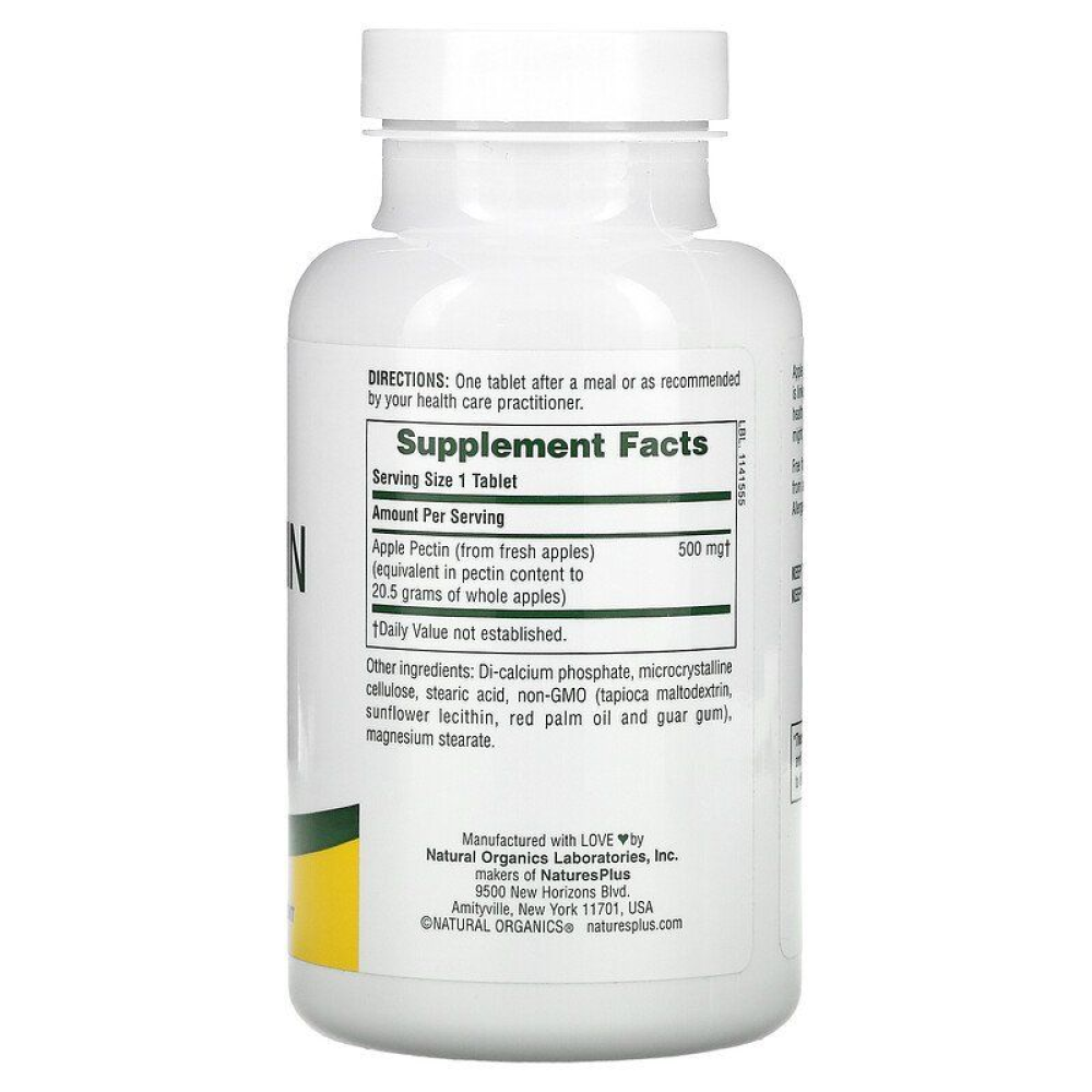 Natures Plus Apple Pectin 500 mg