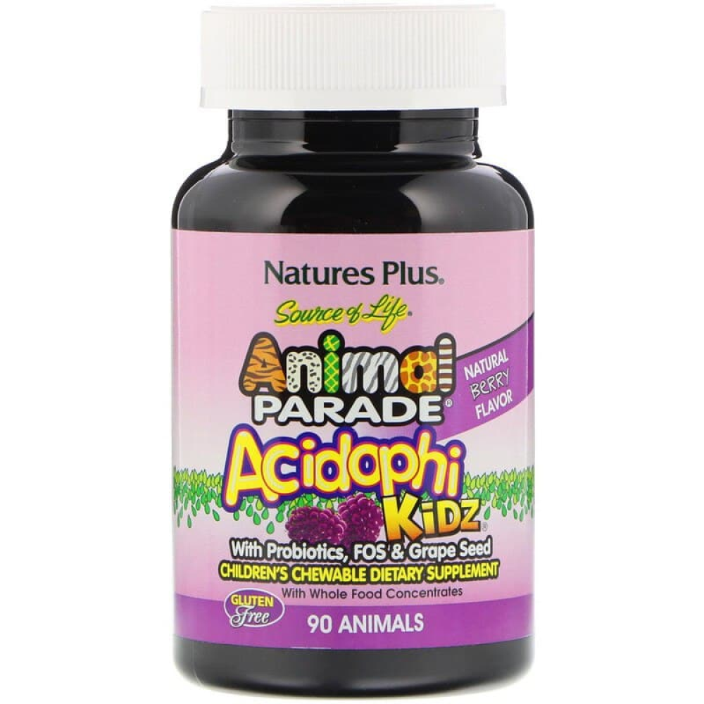 NaturesPlus Source of Life Animal Parade AcidophiKidz Children's