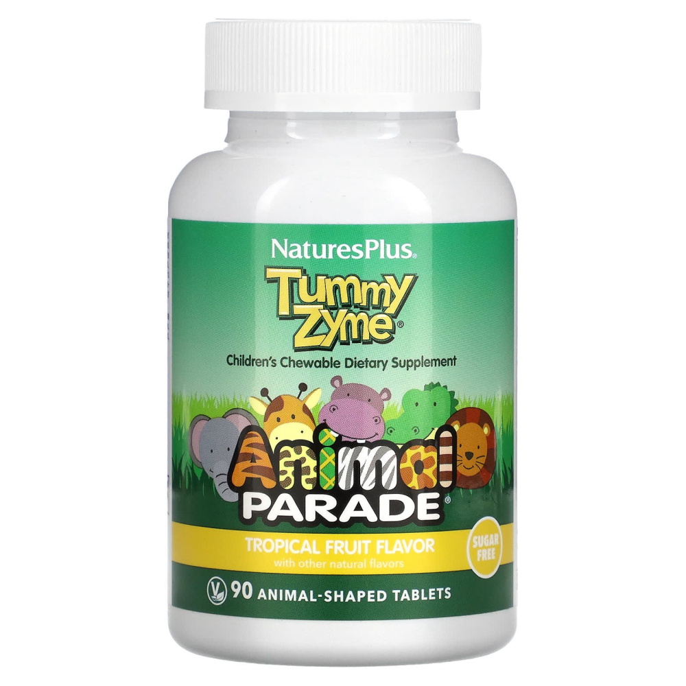 NaturesPlus Source of Life Animal Parade Tummy Zyme with Active 