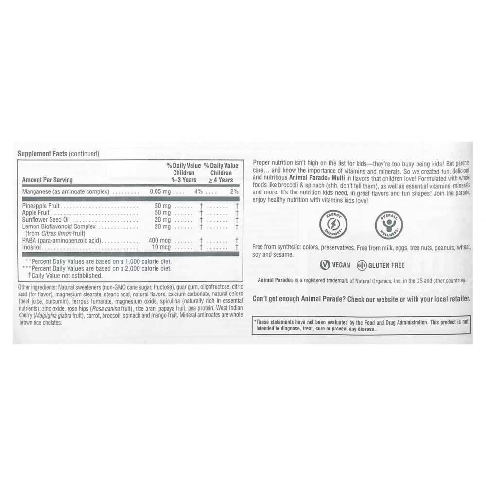 Nature's Plus Source of Life Animal Parade Children's Chewable M