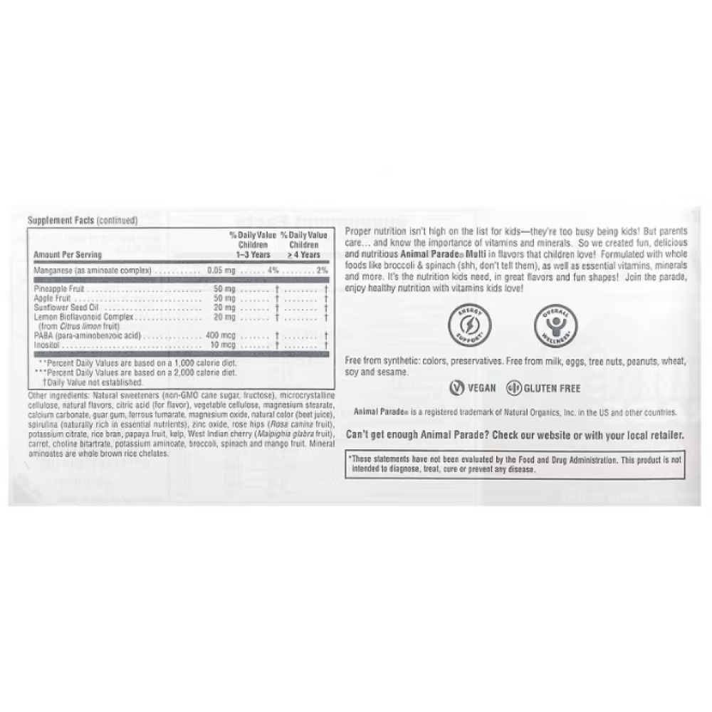 Nature's Plus Source of Life Animal Parade Children's Chewable M