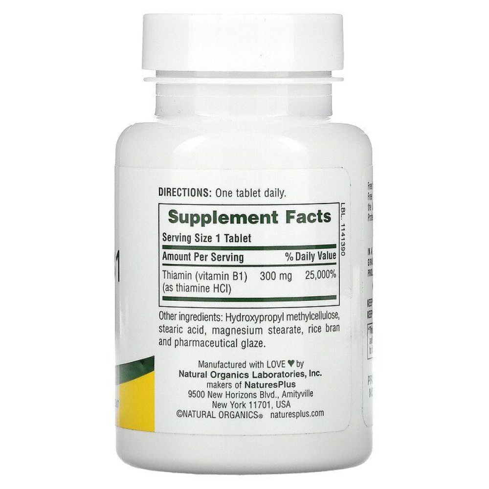 Natures Plus Vitamin B1 300 mg