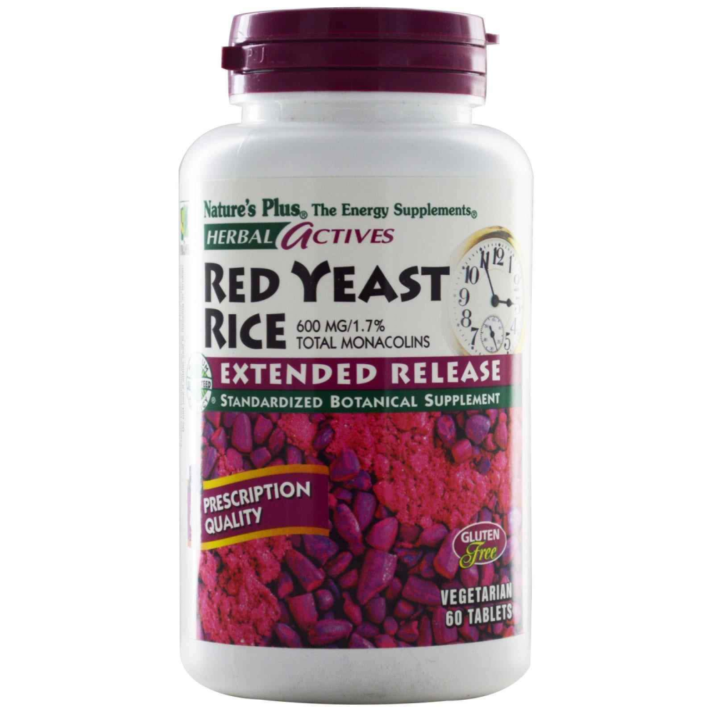 Natures Plus Herbal Actives Red Yeast Rice 600 mg