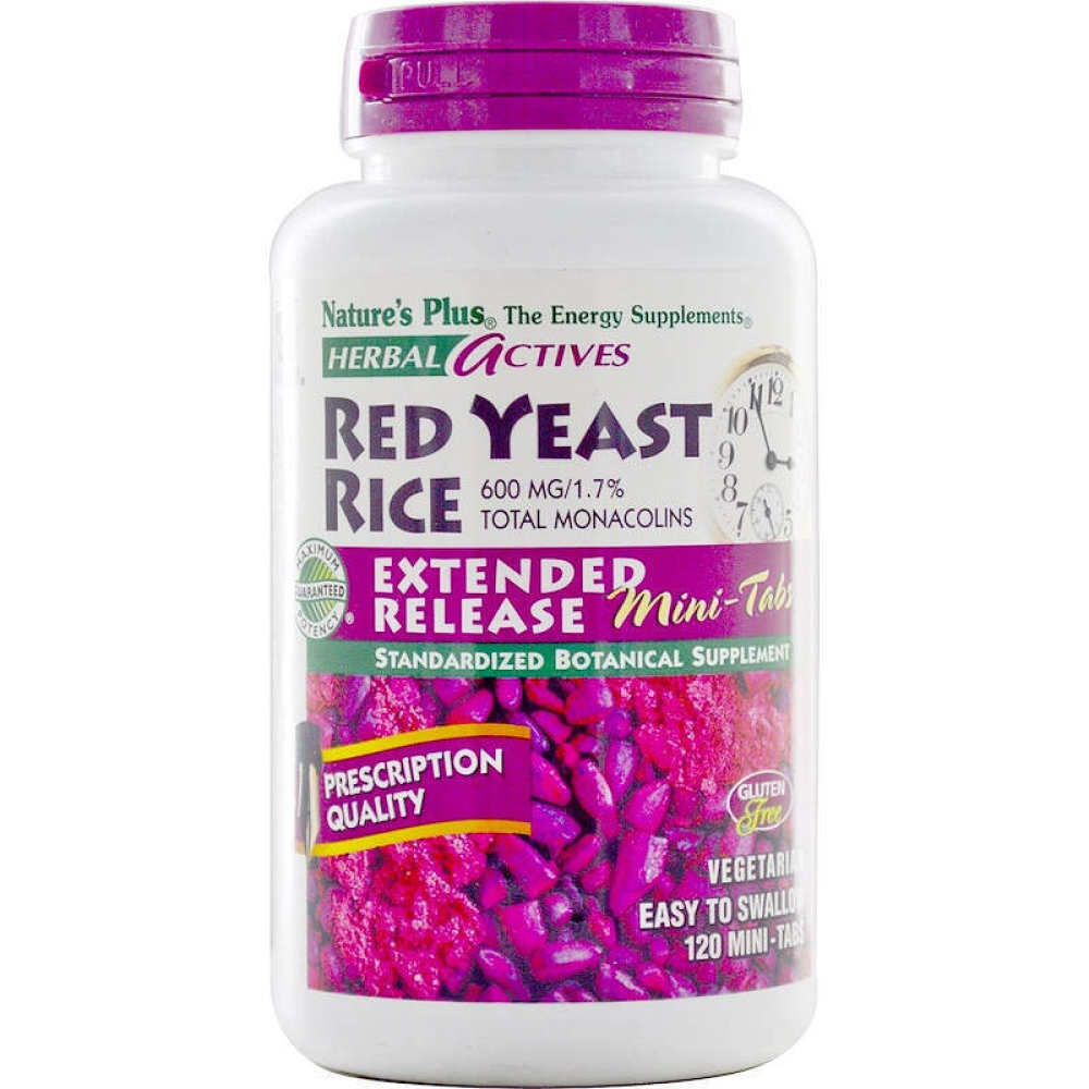 Natures Plus Herbal Actives Red Yeast Rice 600 mg