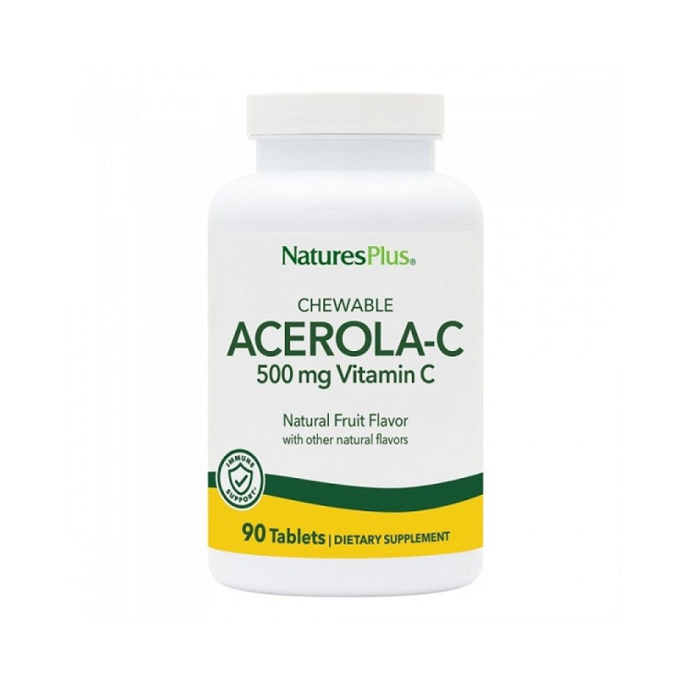 Natures Plus Chewable AcerolaC Vitamin C with Bioflavonoids 500