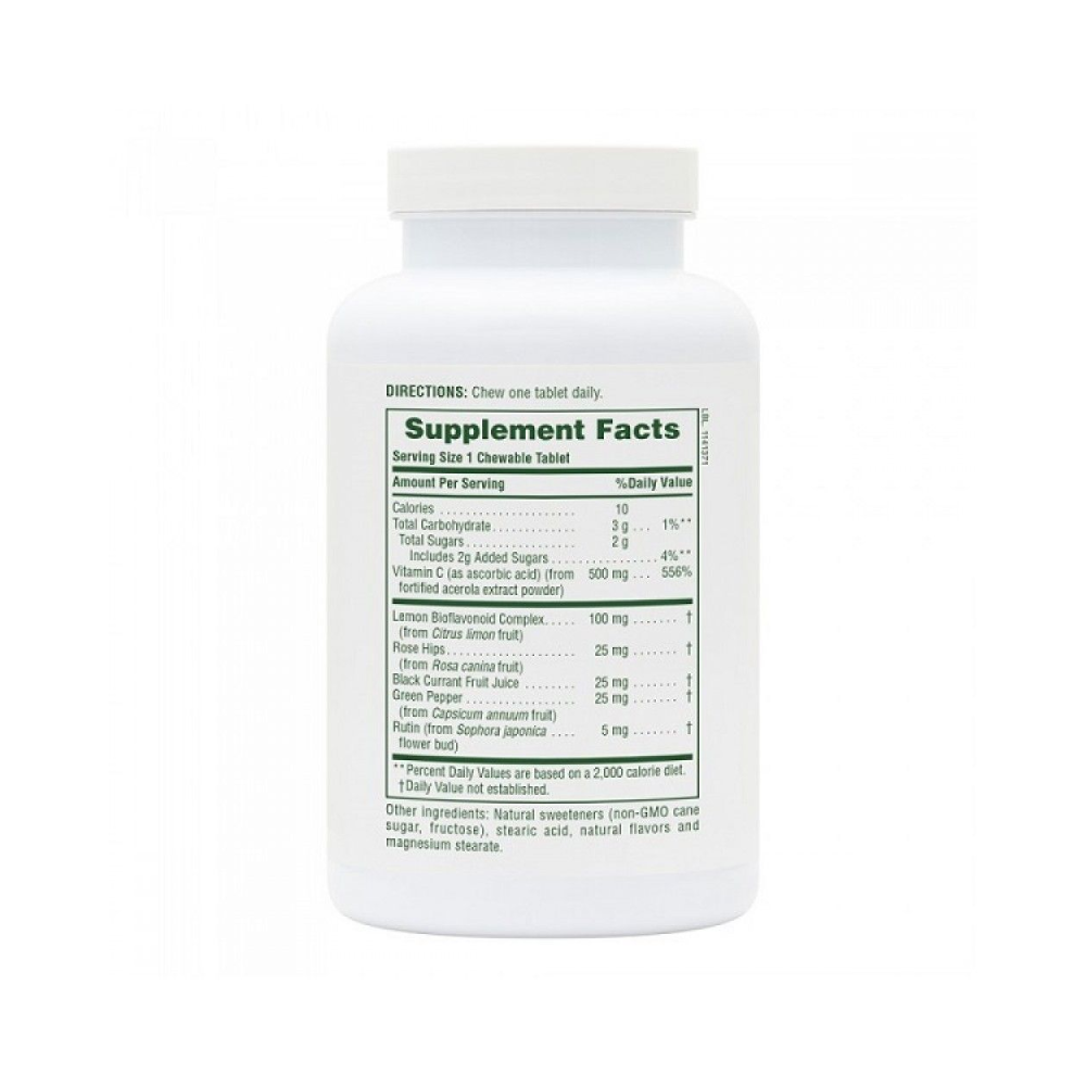 Natures Plus Chewable AcerolaC Vitamin C with Bioflavonoids 500