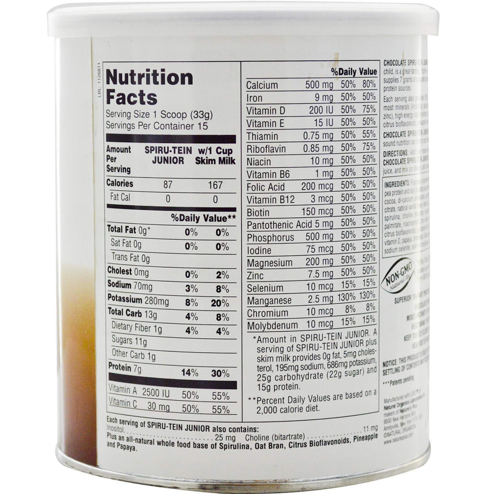 Natures Plus SpiruTein Junior Nutritious Thick Shake