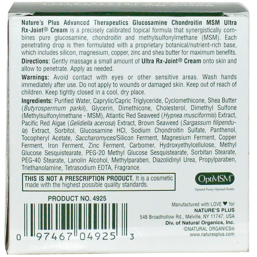 Natures Plus Advanced Therapeutics Glucosamine Chondroitin MSM U