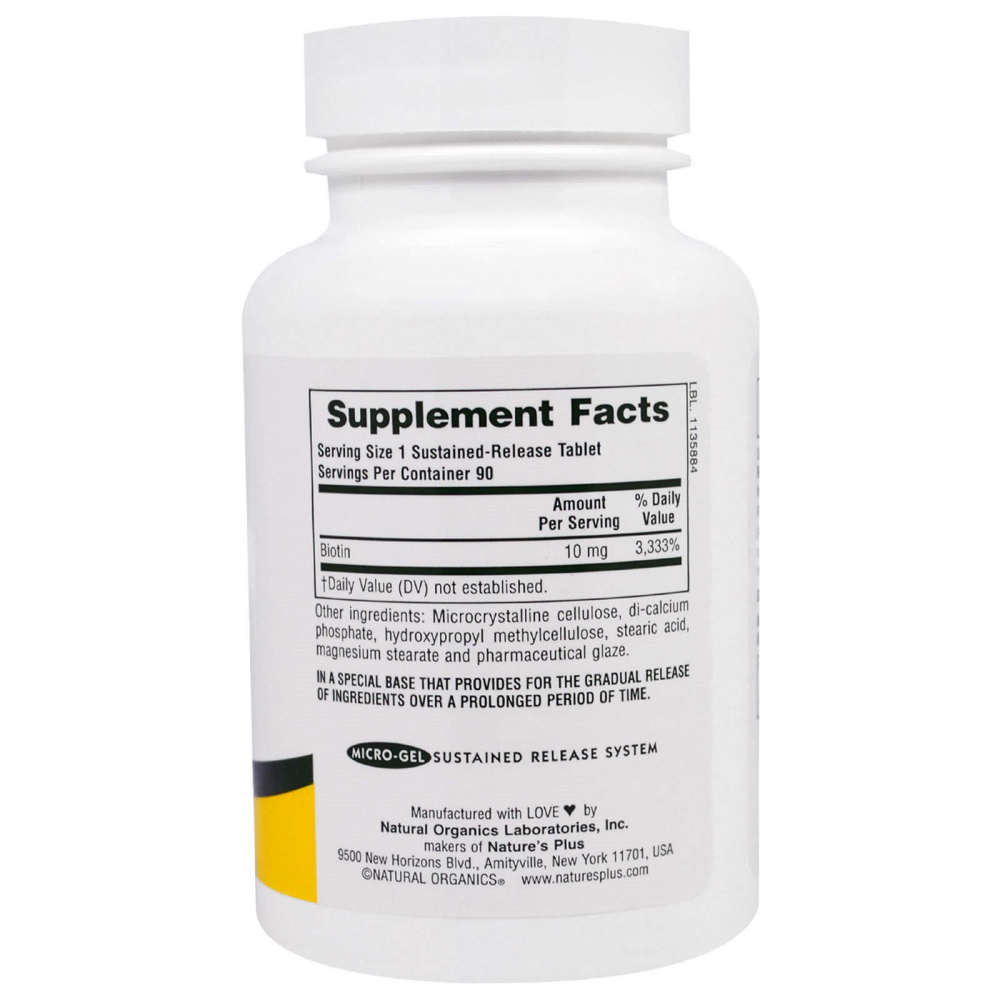 Natures Plus Biotin Sustained Release