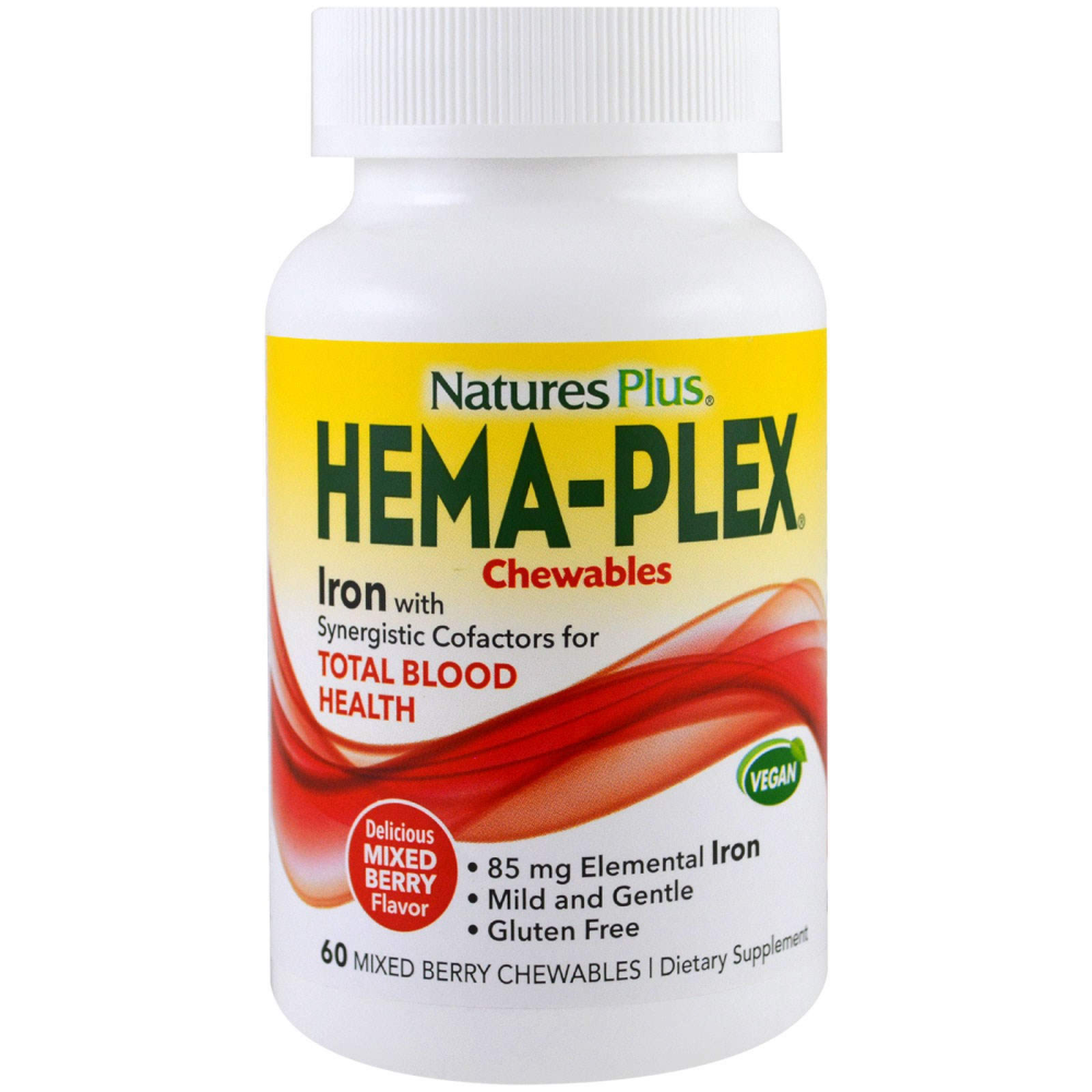Nature's Plus Hema-Plex Chewables 60 жувальних таблеток