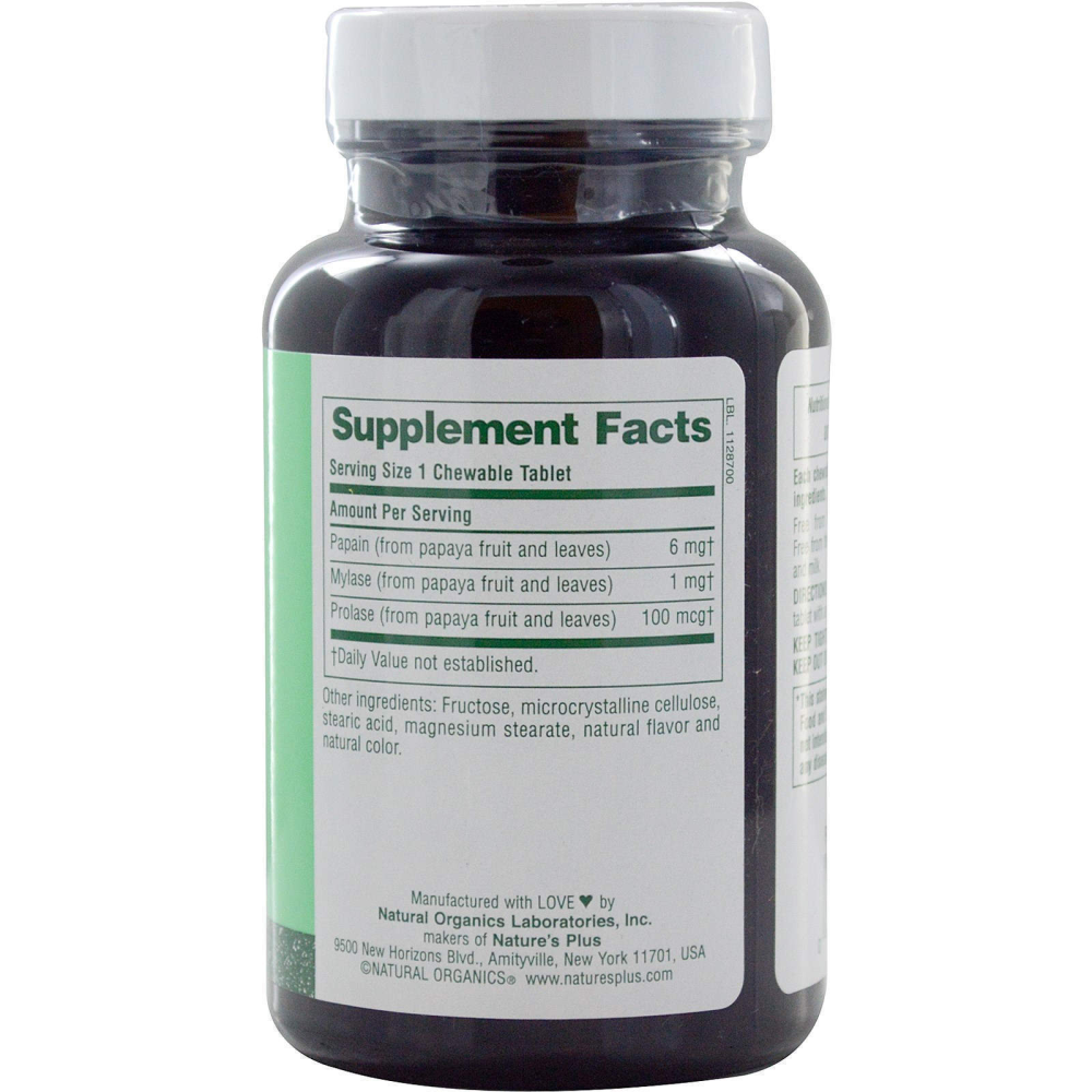 Natures Plus Chewable Papaya Enzyme