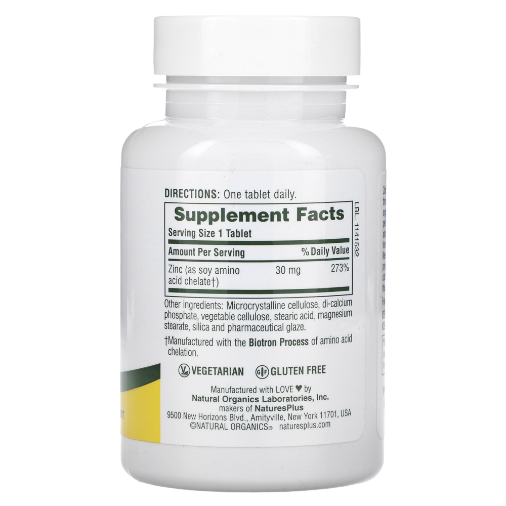 Natures Plus Zinc 30 mg
