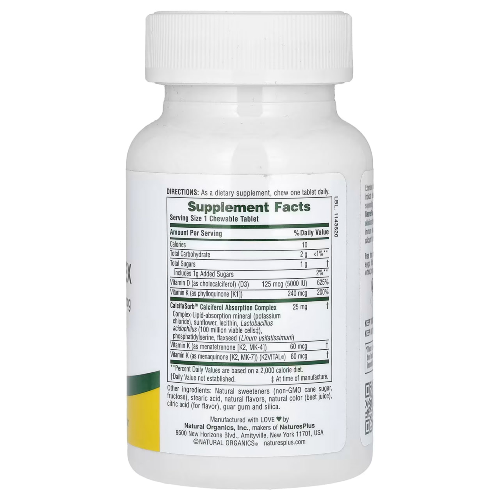 NaturesPlus Chewable D & K Complex