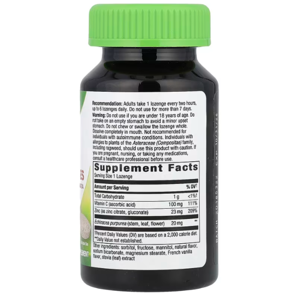 Natures Way Sambucus Organic Zinc Lozenges