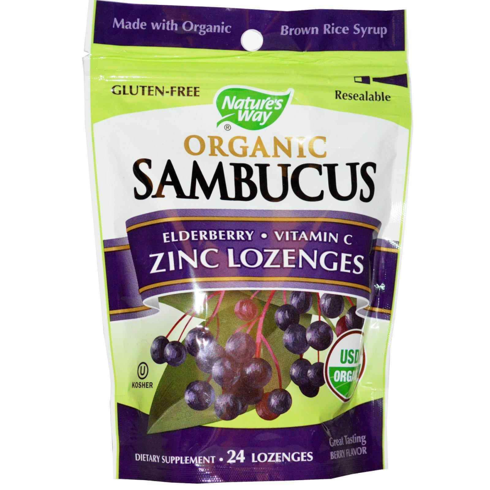 Natures Way Sambucus Organic Zinc Lozenges