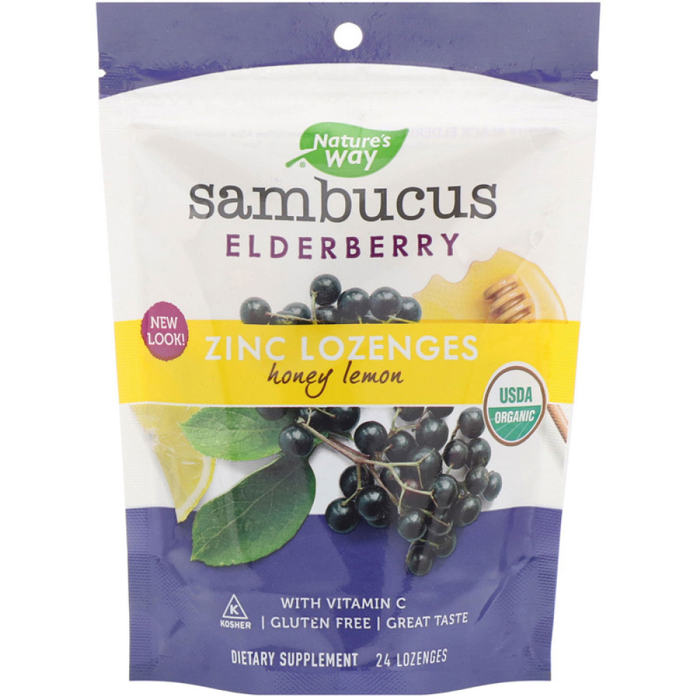 Natures Way Sambucus Organic Zinc Lozenges