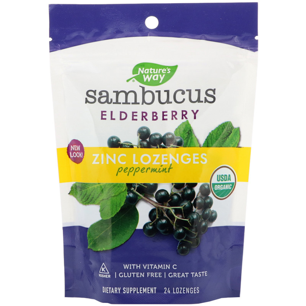 Natures Way Sambucus Organic Zinc Lozenges