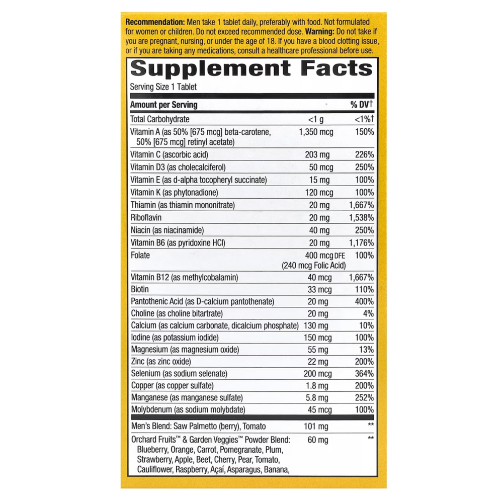 Natures Way Alive! Once Daily Mens MultiVitamin