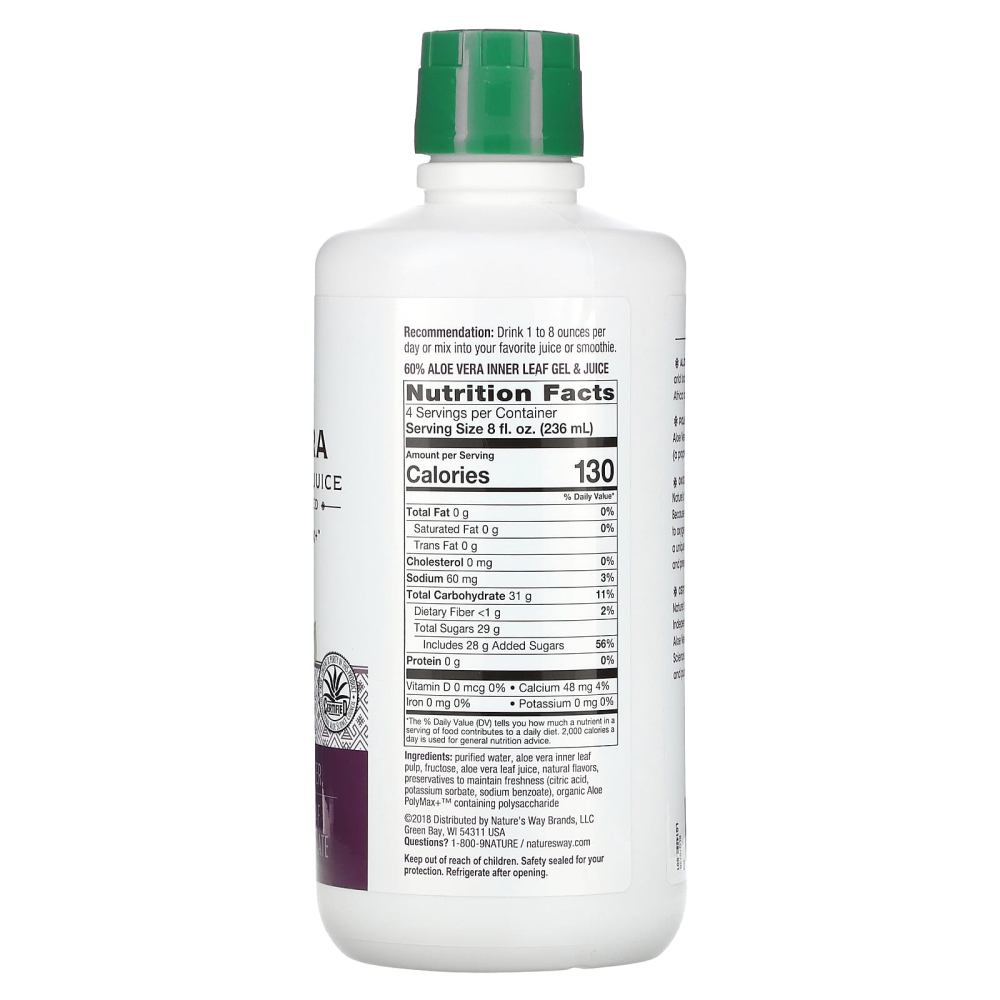 Nature's Way Aloe Vera Inner Leaf Gel & Juice with Aloe Poly