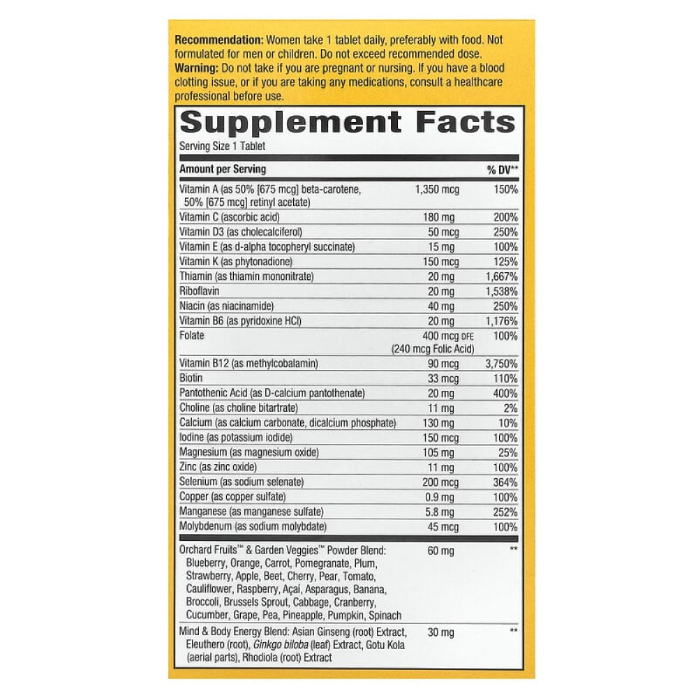 Natures Way Alive! Once Daily Womens 50 MultiVitamin