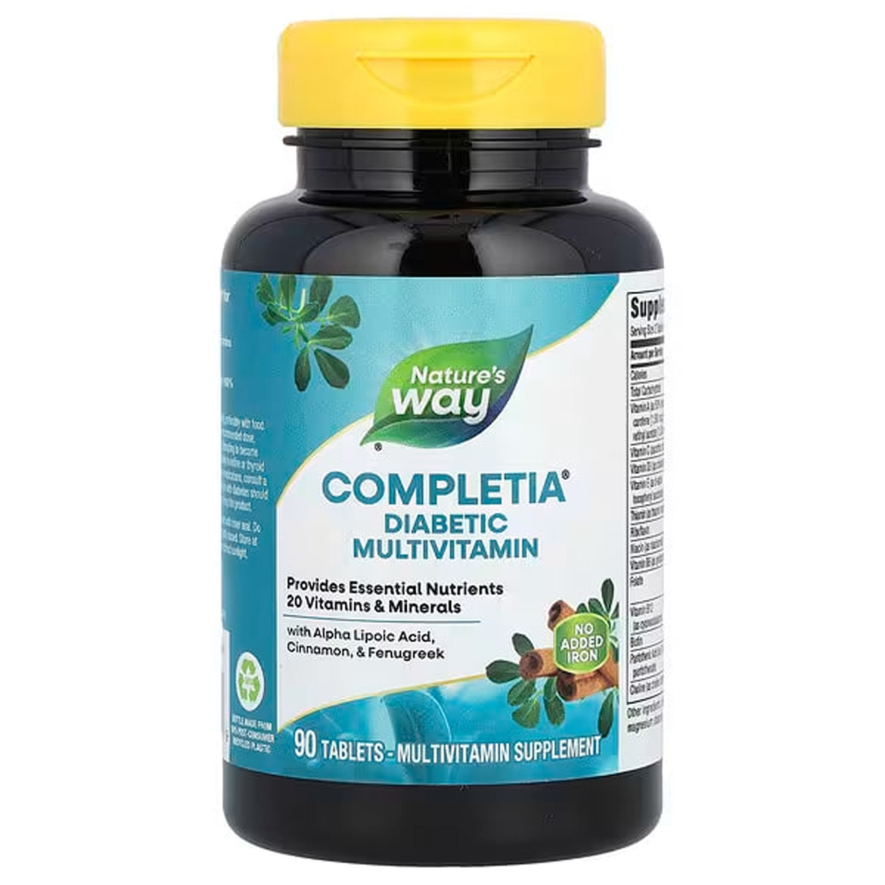 Natures Way Completia Diabetic MultiVitamin Iron Free