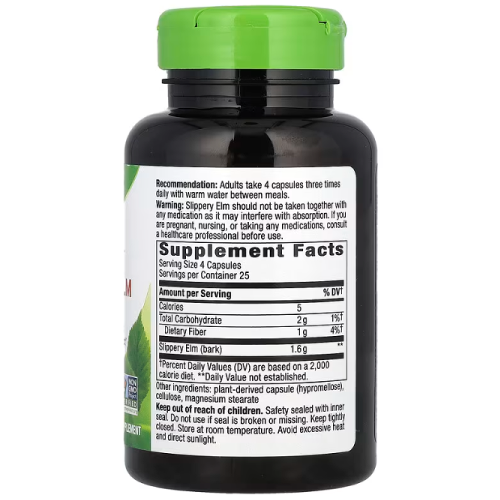 Nature's Way Slippery Elm Bark 1600 mg