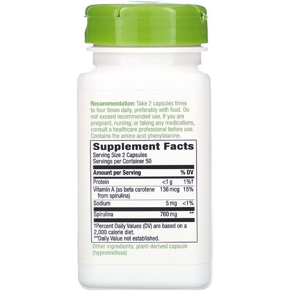 Natures Way Spirulina MicroAlgae 760 mg