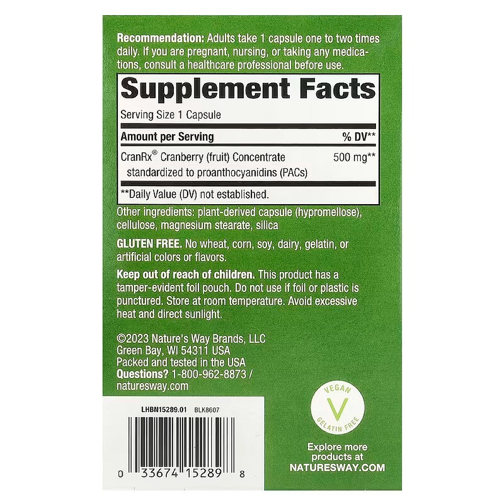 Nature's Way CranRx® Bioactive Cranberry 500 mg